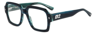 Men Premium Dsquared2 Eyeglasses: D2 0148 - Teal - SpecSMART Eye Clinic (Diagonal View)\